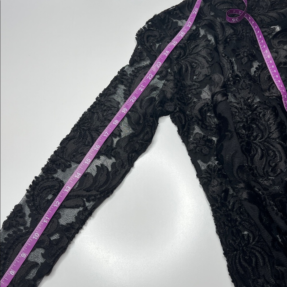 Alice McCall entitled top Black‎ Floral Lace Top witchy velvet burn out sheer - Picture 5 of 9